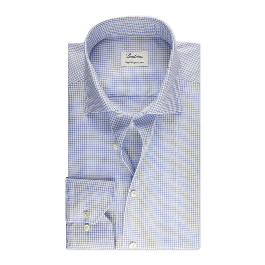 Fitted Check Dress Shirt in Blue