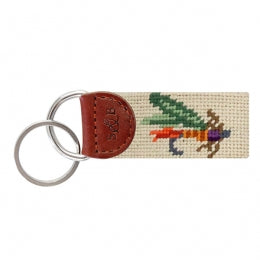 Fly Fishing Needlepoint Key Fob