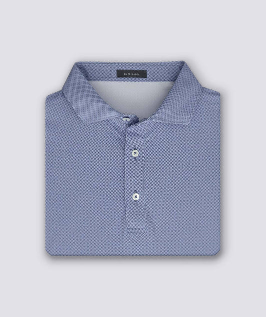 Clarence Jacquard Performance Polo in Luxe Blue