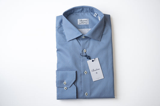 Fitted Body Dress Shirt in Blue