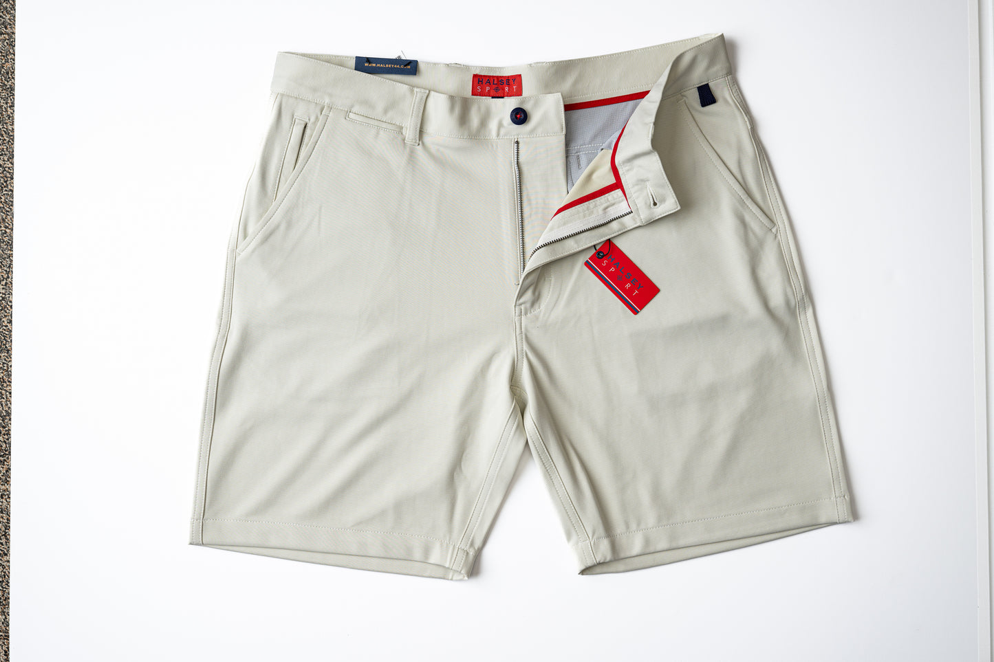 Halsey Breakwater Heather Melange Stripe Short in Abalone