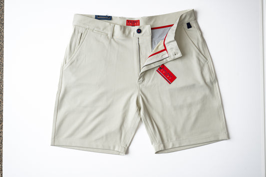 Halsey Breakwater Heather Melange Stripe Short in Abalone