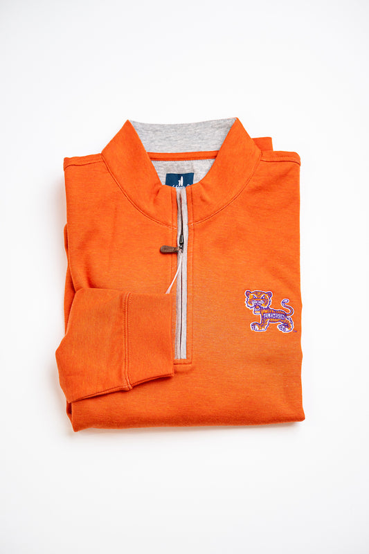 Sully Clemson Qtr Zip in Orange