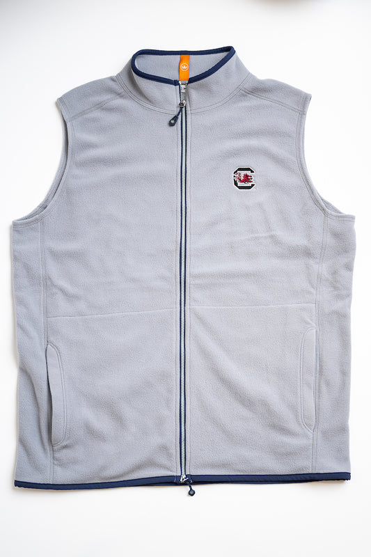 University of South Carolina Microfleece Vest in Grey