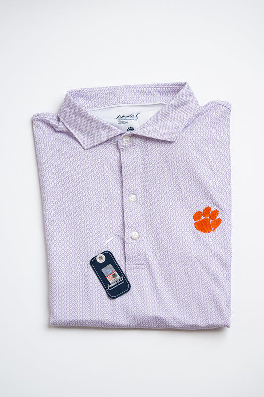 Slade Clemson Performance Polo in Orange