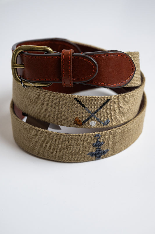 Aiken Life Needlepoint Belt