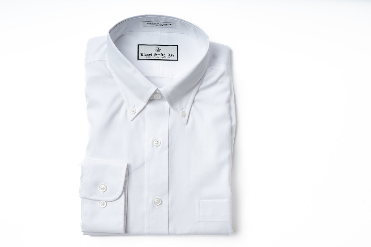 LSL Regular Button Down Dress Shirt in White