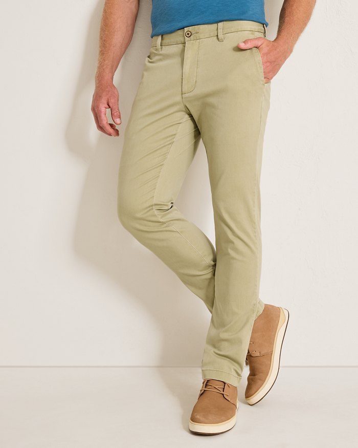 Boracay Flat Front Pant in Khaki