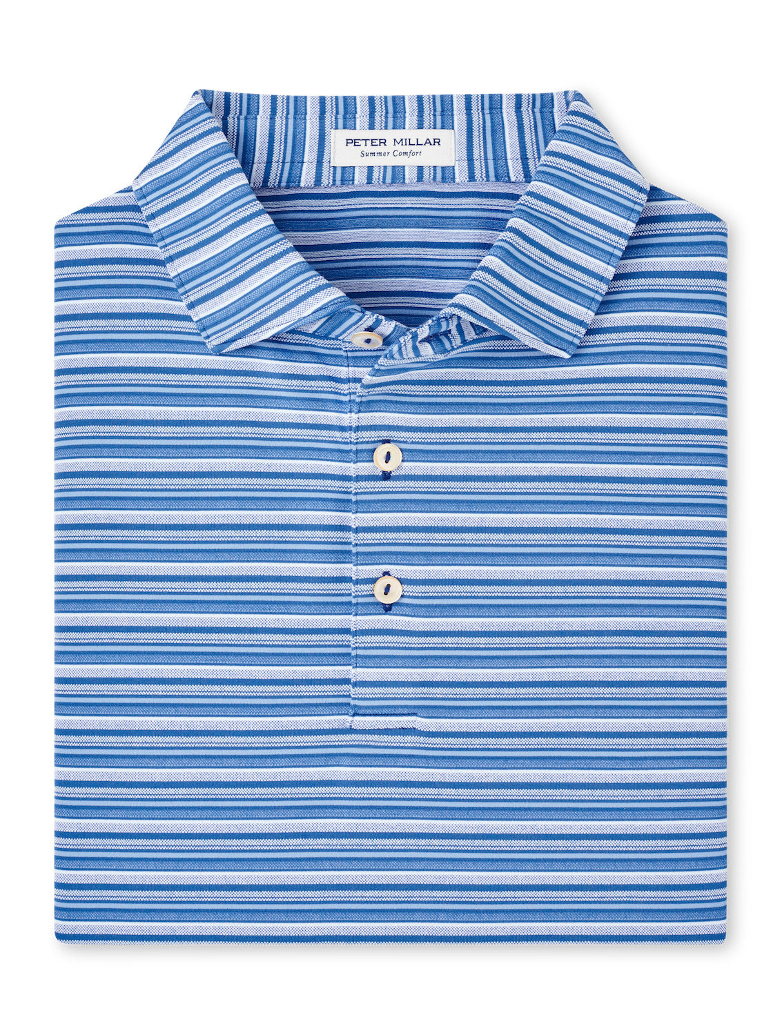Peter Millar Atrium Perf Jersey Polo in Sailor Blue