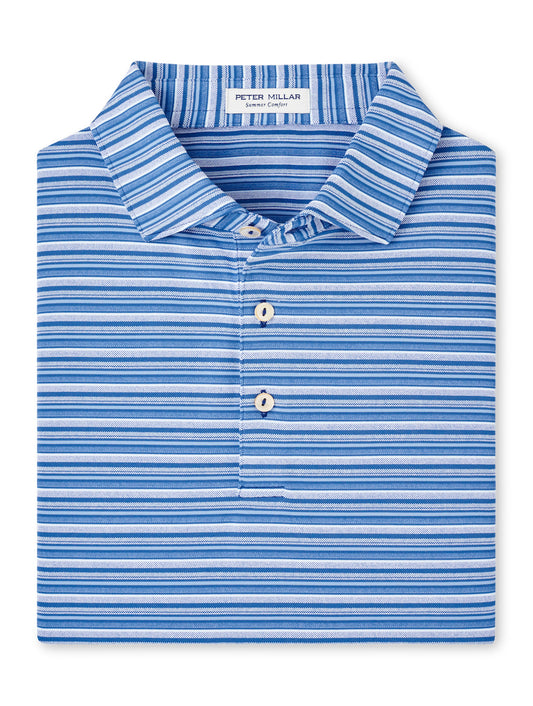 Peter Millar Atrium Perf Jersey Polo in Sailor Blue