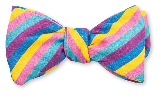 Emory Stripe Bow Tie in Pastel Colors