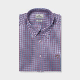 Bennet Plaid Cotton Shirt in Hydrangea