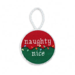 Naughty/Nice Needlepoint Ornament
