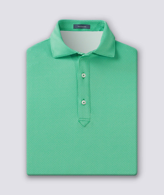 Clarence Jacquard Performance Polo in Turtle