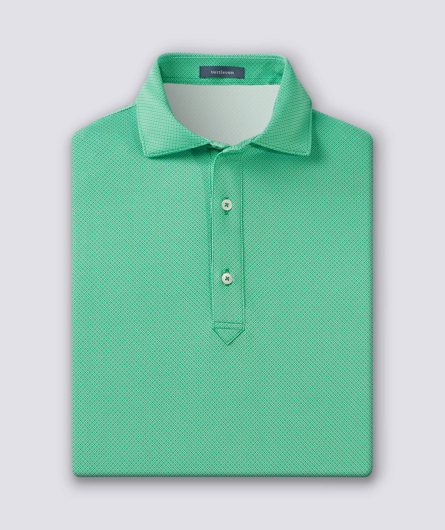 Clarence Jacquard Performance Polo in Turtle