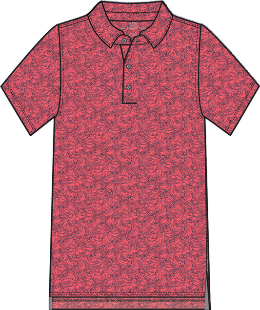 Driver Dive In Polo in Teaberry Pink