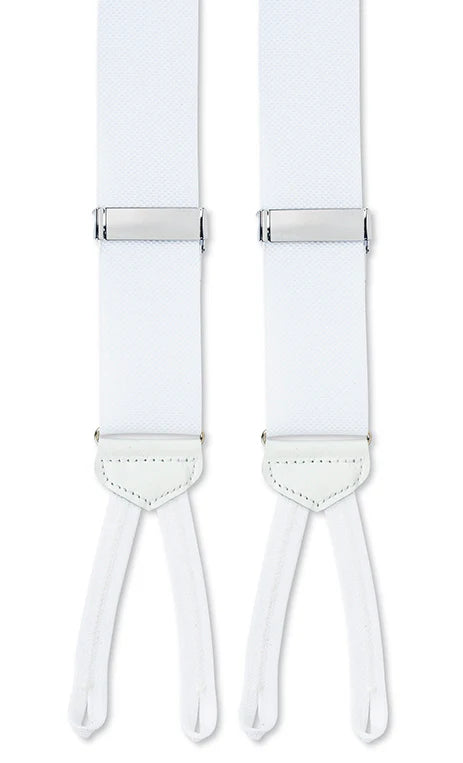 Grosgrain Braces in White