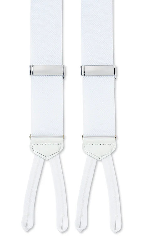Grosgrain Braces in White
