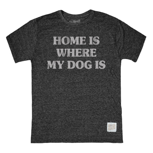Home Is Where My Dog T-Shirt in Black