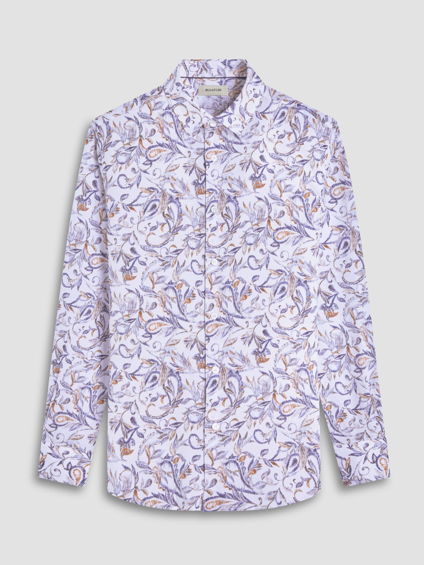 Bugatchi Julian Shaped Fit Woven Shirt in Peacock