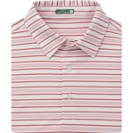 Southport Stripe Perf Polo in Canyon Rose
