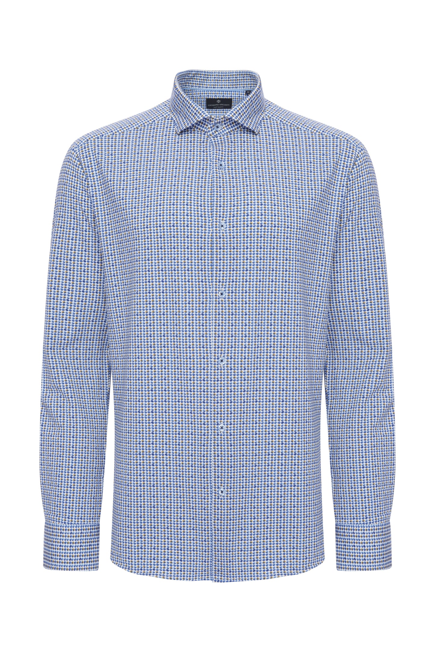 Geometric Dots Shirt in Blue
