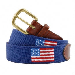 American Flag Needlepoint Belt