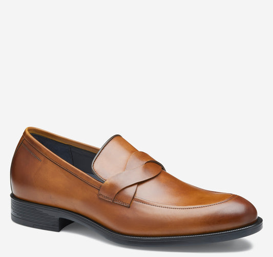 Flynch Italian Calfskin Braided Strap Shoe in Tan