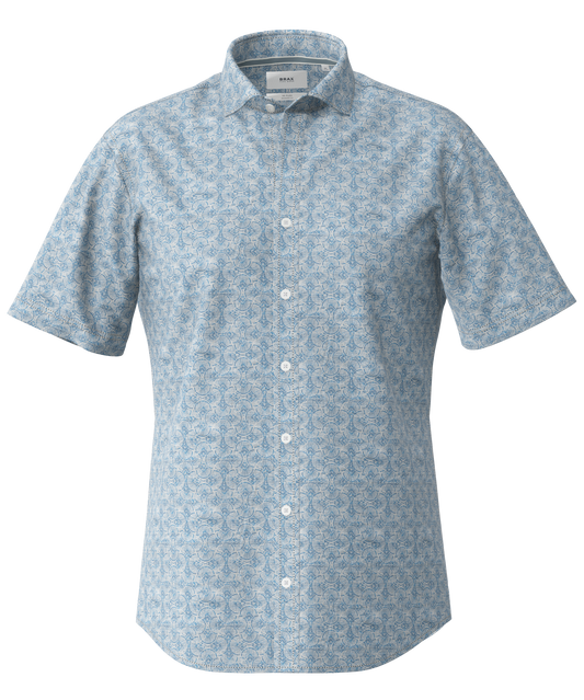 Hardy P Pure Linen SS Shirt in Blue