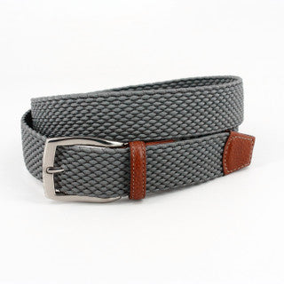 Woven Stretch Leather Belt