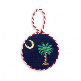 SC Palmetto Needlepoint Ornament