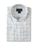 Ogranic Cotton Check Button Down Shirt in Sage