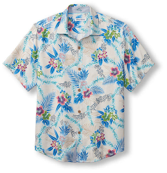 Lei In Paradise Short Sleeve Shirt in Abalone
