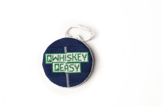 Whiskey & Easy Needlepoint Ornament