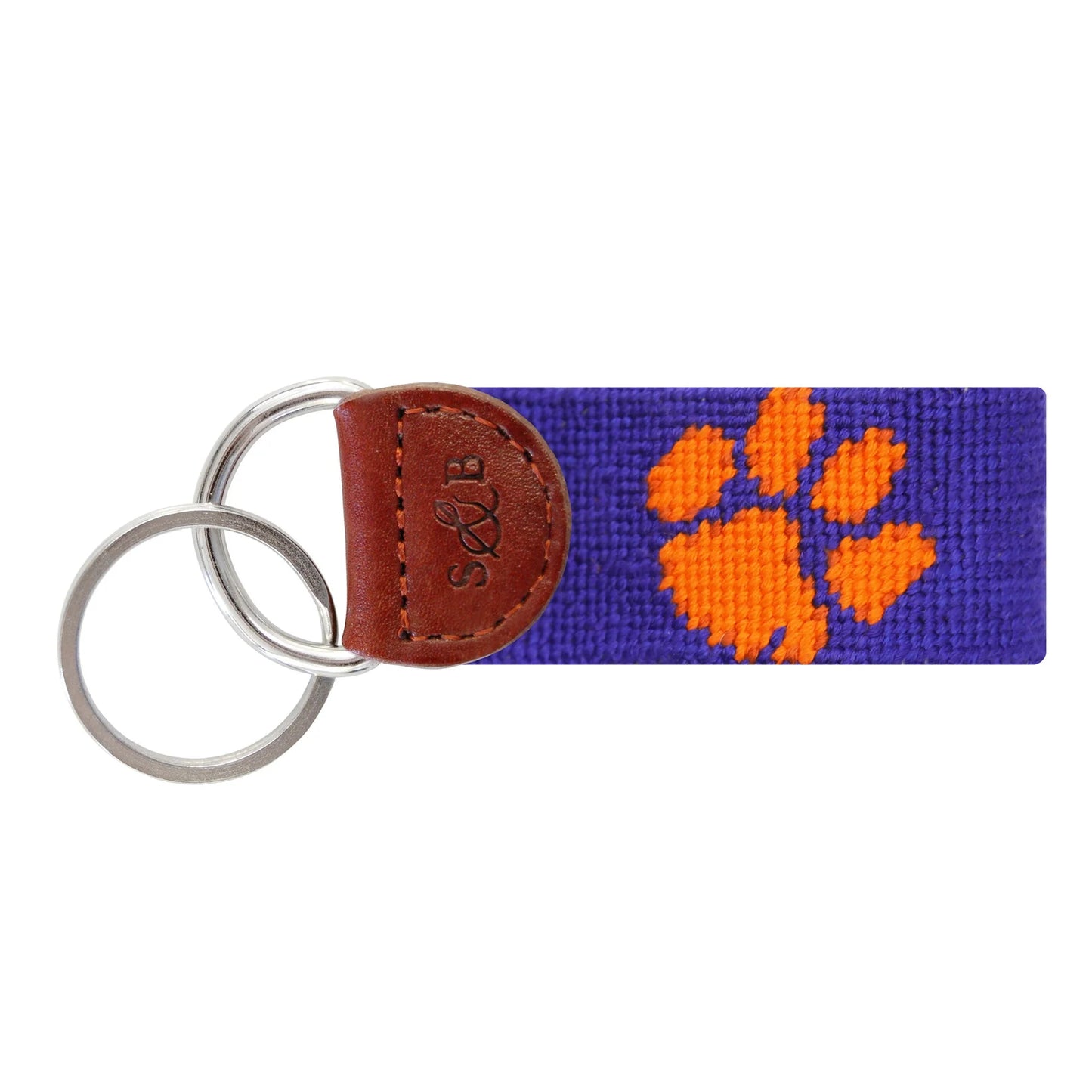 Clemson Needlepoint Key Fob