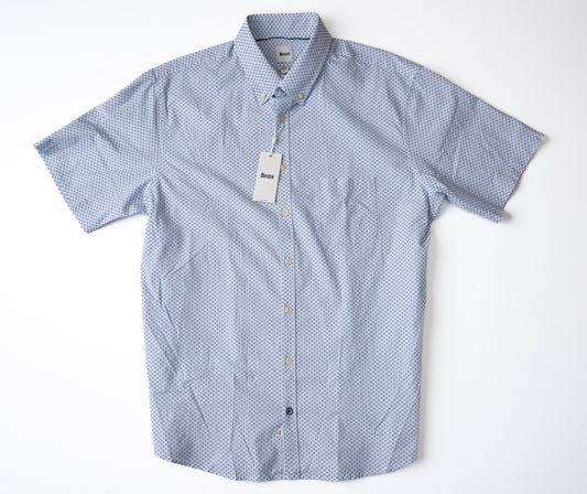 Brax Dan P Hii Flex Neat Short Sleeve Shirt in Maimi