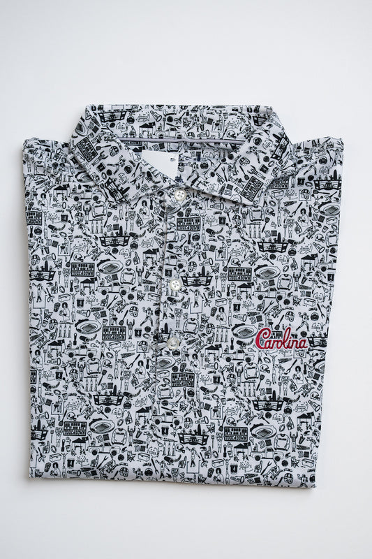 Tailgater University of SC Performance Polo in Black and White