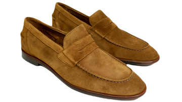 Naples Comfort Sole Suede Loafer in Bourbon