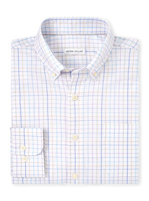 Crown Lite Stretch Pattern Shirt in White