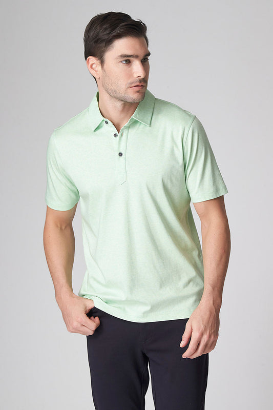 Essential 3 Button Polo in Mint