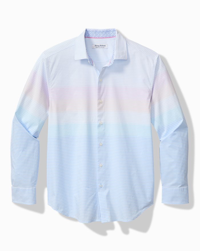 Sarasota Stretch Horizonal Isle Shirt in Dew Drop