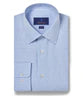 Trim Micro Check Dress Shirt in Blue and White