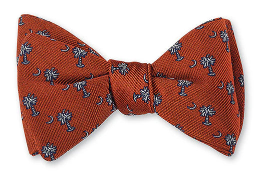 Woven Palmetto Bow Tie in Orange