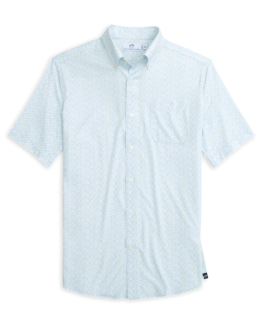 Brrr Intercoastal Casual Water Short Sleeve Shirt in White