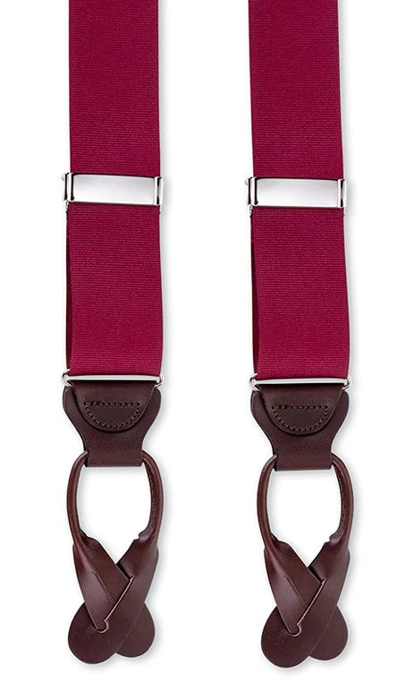 Grosgrain Braces in Burgandy