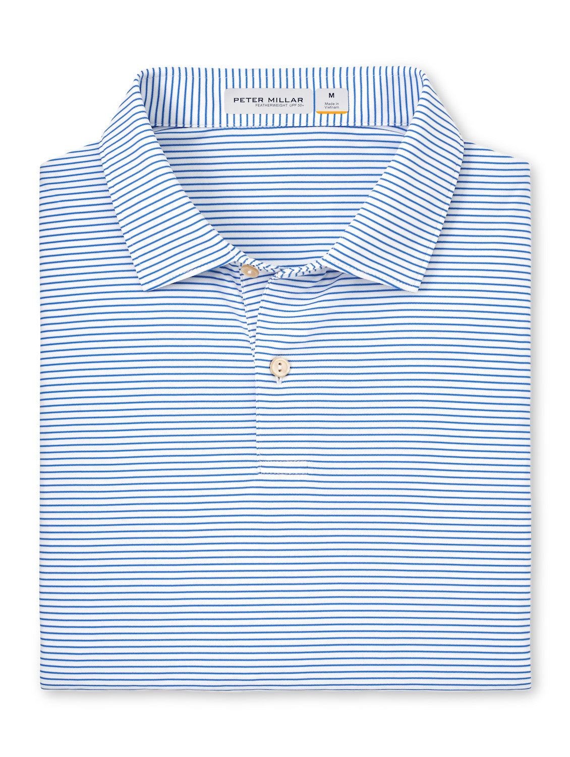 Peter Millar Featherweight Stripe Polo in White