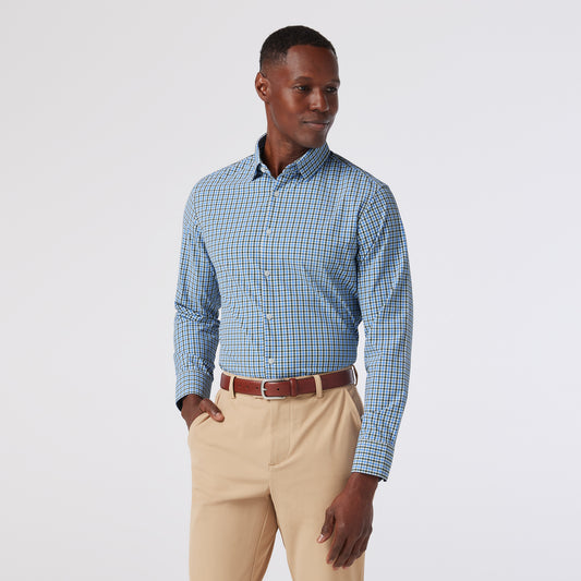 Trim Oaklawn Plaid Performance Shirt in Provence