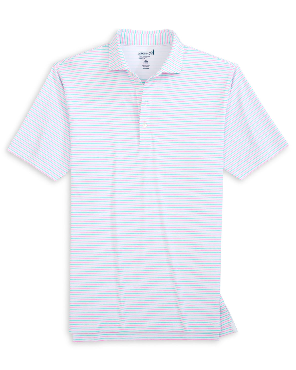 Johnnie-O Vik Print Polo in Porto Pink